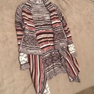 Maroon Boho cardigan